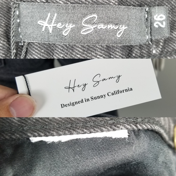 Hey Samy Stef Light Wash Asymmetrical Waistline Straight Leg Jeans NWT - Picture 11 of 11